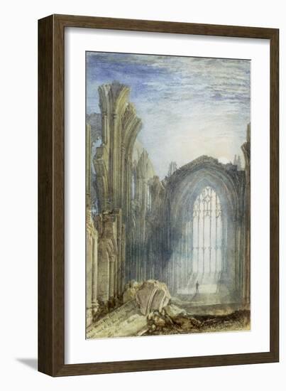 Melrose Abbey: an Illustration to Sir Walter Scott's 'The Lay of the Last Minstrel'-J. M. W. Turner-Framed Giclee Print