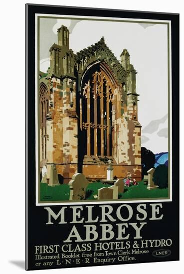 Melrose Abbey Poster-Frank Newbould-Mounted Giclee Print