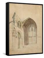 Melrose Abbey: the East Window, c.1770-Thomas Girtin-Framed Stretched Canvas