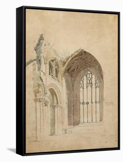 Melrose Abbey: the East Window, c.1770-Thomas Girtin-Framed Stretched Canvas