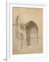 Melrose Abbey: the East Window, c.1770-Thomas Girtin-Framed Giclee Print