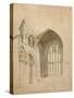 Melrose Abbey: the East Window, c.1770-Thomas Girtin-Stretched Canvas