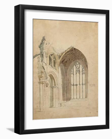 Melrose Abbey: the East Window, c.1770-Thomas Girtin-Framed Giclee Print