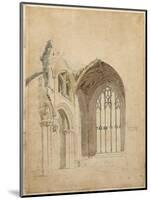 Melrose Abbey: the East Window, C.1770S-Thomas Girtin-Mounted Giclee Print