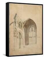 Melrose Abbey: the East Window, C.1770S-Thomas Girtin-Framed Stretched Canvas