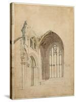 Melrose Abbey: the East Window, C.1770S-Thomas Girtin-Stretched Canvas