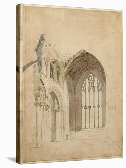 Melrose Abbey: the East Window, C.1770S-Thomas Girtin-Stretched Canvas