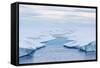 Melt Water Stream in Tabular Iceberg in Isabella Bay, Baffin Island, Nunavut, Canada, North America-Michael Nolan-Framed Stretched Canvas