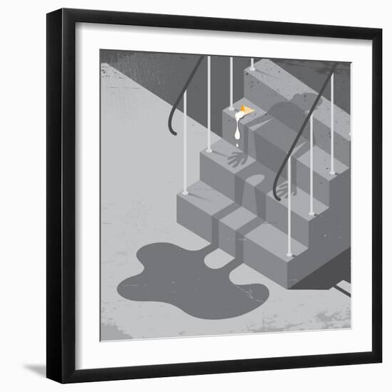 Meltdown In NYC-Nick Diggory-Framed Giclee Print