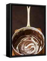 Melted Dark and White Chocolate in Pan-Anita Oberhauser-Framed Stretched Canvas