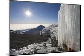 Melting Glacier on Mount Kilimanjaro with Mount Mawenzi in Background-Paul Souders-Mounted Photographic Print