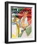 "Melting Ice Cream" or "Joys of Summer" Saturday Evening Post Cover, July 13,1940-Norman Rockwell-Framed Giclee Print