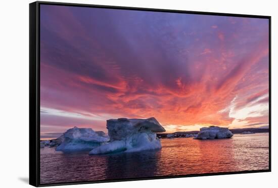 Melting Sea Ice, Hudson Bay, Nunavut Territory, Canada-Paul Souders-Framed Stretched Canvas