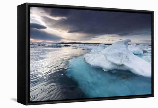 Melting Sea Ice, Hudson Bay, Nunavut Territory, Canada-Paul Souders-Framed Stretched Canvas