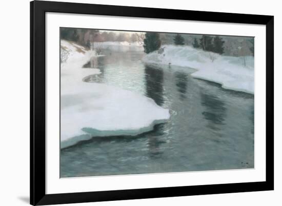 Melting Snow, 1887-Fritz Thaulow-Framed Giclee Print