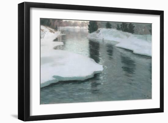 Melting Snow, 1887-Fritz Thaulow-Framed Giclee Print