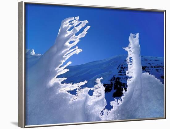 Melting Snow in Front of a Mountain, Antartica-Geoff Renner-Framed Photographic Print