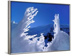 Melting Snow in Front of a Mountain, Antartica-Geoff Renner-Framed Photographic Print