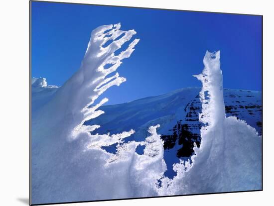 Melting Snow in Front of a Mountain, Antartica-Geoff Renner-Mounted Photographic Print