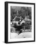 Melting Snow Scene-null-Framed Photographic Print