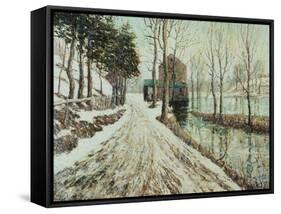 Melting Snow-Ernest Lawson-Framed Stretched Canvas