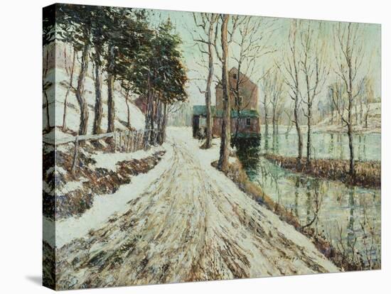 Melting Snow-Ernest Lawson-Stretched Canvas