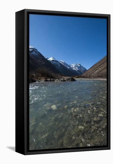 Meltwater from the Himalayas, Thimpu District, Bhutan, Asia-Alex Treadway-Framed Stretched Canvas