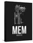 MEM Memphis Airport Black-NaxArt-Framed Stretched Canvas