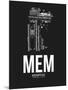 MEM Memphis Airport Black-NaxArt-Mounted Art Print