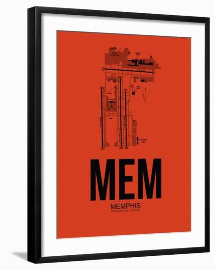 MEM Memphis Airport Orange-NaxArt-Framed Art Print