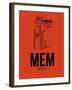 MEM Memphis Airport Orange-NaxArt-Framed Art Print