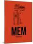 MEM Memphis Airport Orange-NaxArt-Mounted Art Print