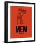 MEM Memphis Airport Orange-NaxArt-Framed Art Print