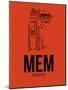 MEM Memphis Airport Orange-NaxArt-Mounted Art Print