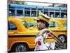 Member of a Music Band. Streets of Kolkata. India-Mauricio Abreu-Mounted Premium Photographic Print