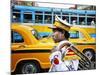 Member of a Music Band. Streets of Kolkata. India-Mauricio Abreu-Mounted Premium Photographic Print