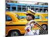 Member of a Music Band. Streets of Kolkata. India-Mauricio Abreu-Mounted Photographic Print