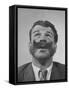Member of Handlebar Club Looking Up with Mustache Swept Up-null-Framed Stretched Canvas