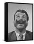 Member of Handlebar Club Looking Up with Mustache Swept Up-null-Framed Stretched Canvas