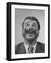 Member of Handlebar Club Looking Up with Mustache Swept Up-null-Framed Photographic Print
