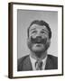 Member of Handlebar Club Looking Up with Mustache Swept Up-null-Framed Photographic Print