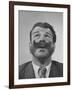 Member of Handlebar Club Looking Up with Mustache Swept Up-null-Framed Photographic Print