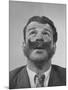 Member of Handlebar Club Looking Up with Mustache Swept Up-null-Mounted Photographic Print
