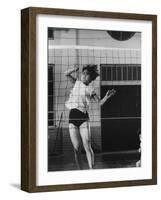 Member of Japan's Nichibo Championship Women's Volleyball Team-Larry Burrows-Framed Photographic Print