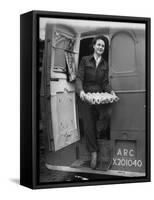 Member of Red Cross Clubmobile Katherine Spaatz, Dispensing Doughnuts, Coffee, Cigarettes and Gum-Bob Landry-Framed Stretched Canvas