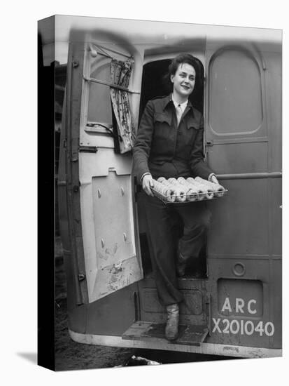 Member of Red Cross Clubmobile Katherine Spaatz, Dispensing Doughnuts, Coffee, Cigarettes and Gum-Bob Landry-Stretched Canvas