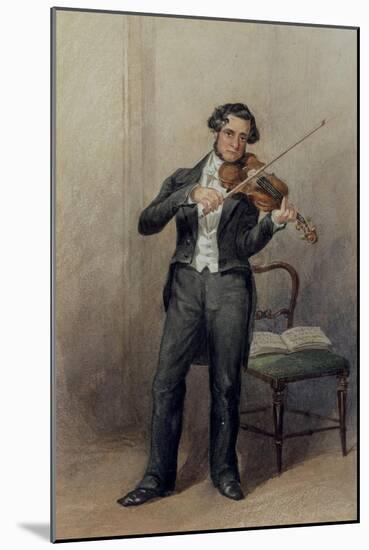 Member of the 6th Duke of Devonshire's Orchestra-William Henry Hunt-Mounted Giclee Print