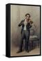 Member of the 6th Duke of Devonshire's Orchestra-William Henry Hunt-Framed Stretched Canvas