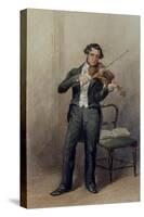 Member of the 6th Duke of Devonshire's Orchestra-William Henry Hunt-Stretched Canvas
