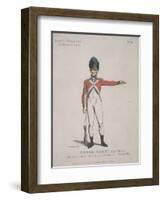 Member of the Bank of England Light Infantry Holding a Rifle, 1799-Thomas Rowlandson-Framed Giclee Print